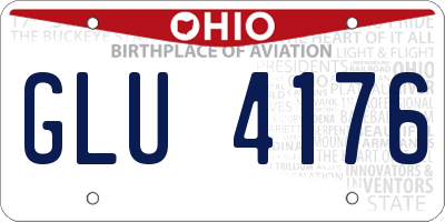 OH license plate GLU4176