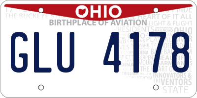 OH license plate GLU4178