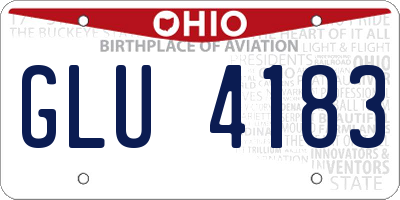 OH license plate GLU4183
