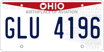 OH license plate GLU4196