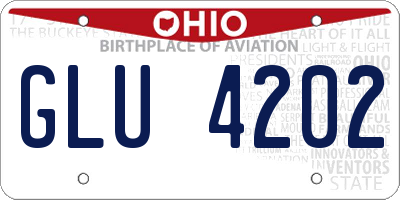 OH license plate GLU4202