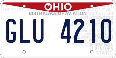 OH license plate GLU4210