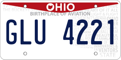 OH license plate GLU4221