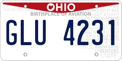 OH license plate GLU4231