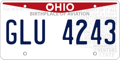 OH license plate GLU4243