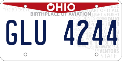 OH license plate GLU4244