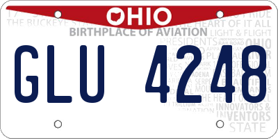 OH license plate GLU4248
