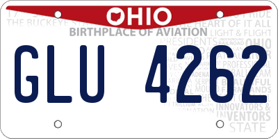 OH license plate GLU4262