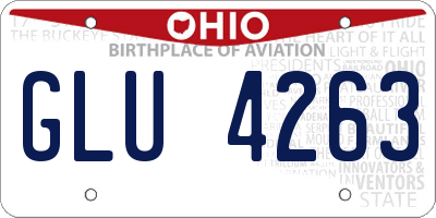 OH license plate GLU4263