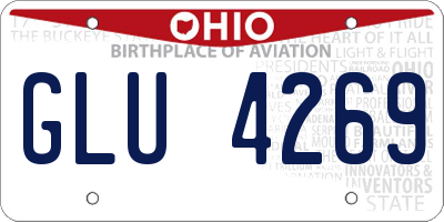 OH license plate GLU4269