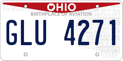 OH license plate GLU4271