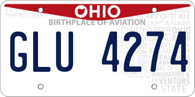 OH license plate GLU4274