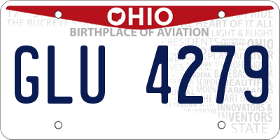 OH license plate GLU4279