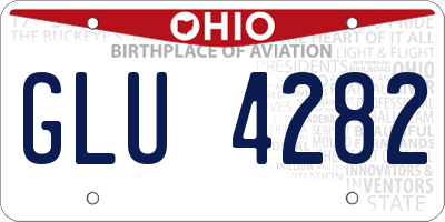 OH license plate GLU4282