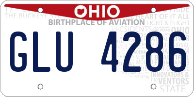 OH license plate GLU4286