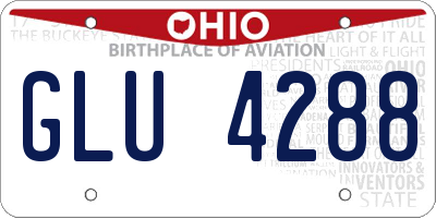 OH license plate GLU4288