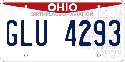 OH license plate GLU4293