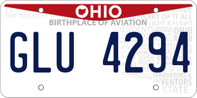 OH license plate GLU4294