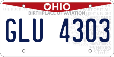 OH license plate GLU4303
