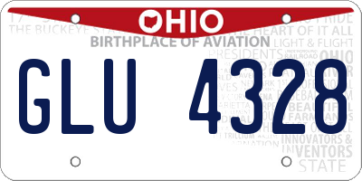 OH license plate GLU4328