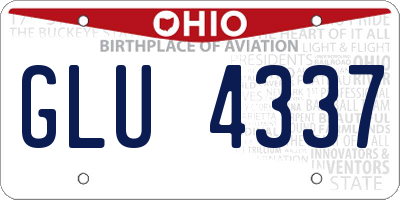 OH license plate GLU4337