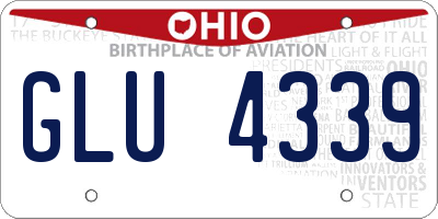 OH license plate GLU4339