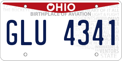 OH license plate GLU4341