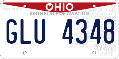 OH license plate GLU4348
