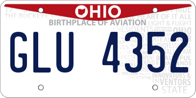 OH license plate GLU4352