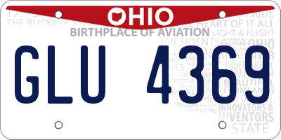 OH license plate GLU4369