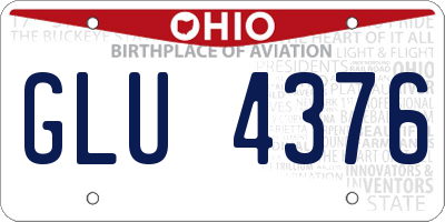 OH license plate GLU4376