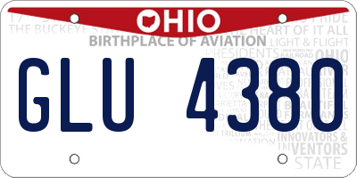OH license plate GLU4380