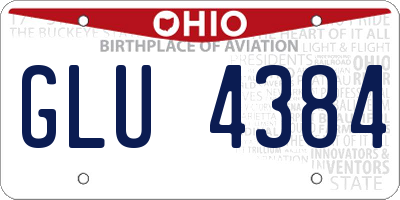 OH license plate GLU4384