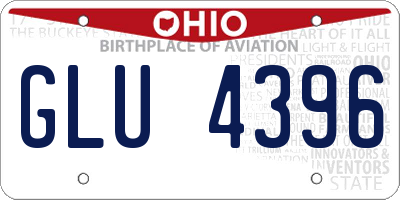 OH license plate GLU4396