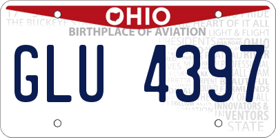 OH license plate GLU4397