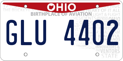 OH license plate GLU4402