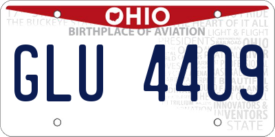 OH license plate GLU4409