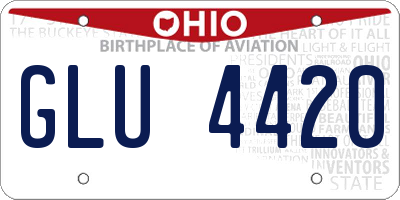 OH license plate GLU4420