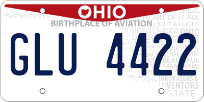 OH license plate GLU4422