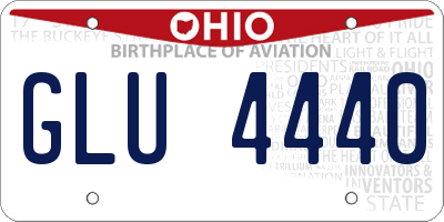 OH license plate GLU4440