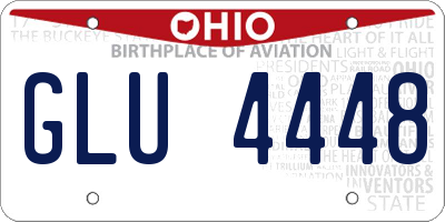 OH license plate GLU4448