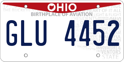 OH license plate GLU4452