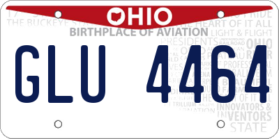 OH license plate GLU4464
