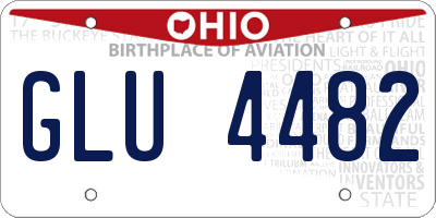 OH license plate GLU4482