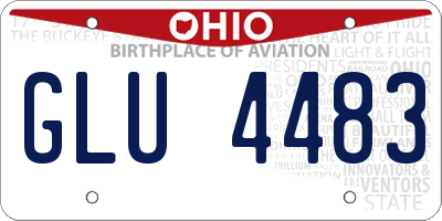 OH license plate GLU4483