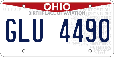 OH license plate GLU4490