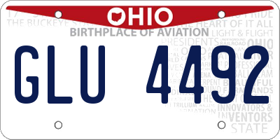 OH license plate GLU4492