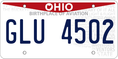 OH license plate GLU4502