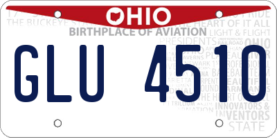 OH license plate GLU4510