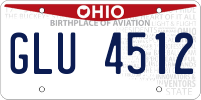 OH license plate GLU4512